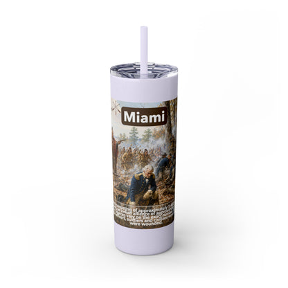 Miami Tribe Historical Skinny Tumbler 20oz — Native American Heritage Travel Cup