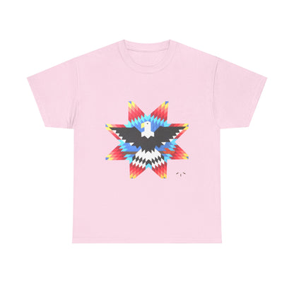 T-Shirt — Colorful Native Star Eagle Graphic Tee (Front Eagle Star, Back Crossed Arrows)
