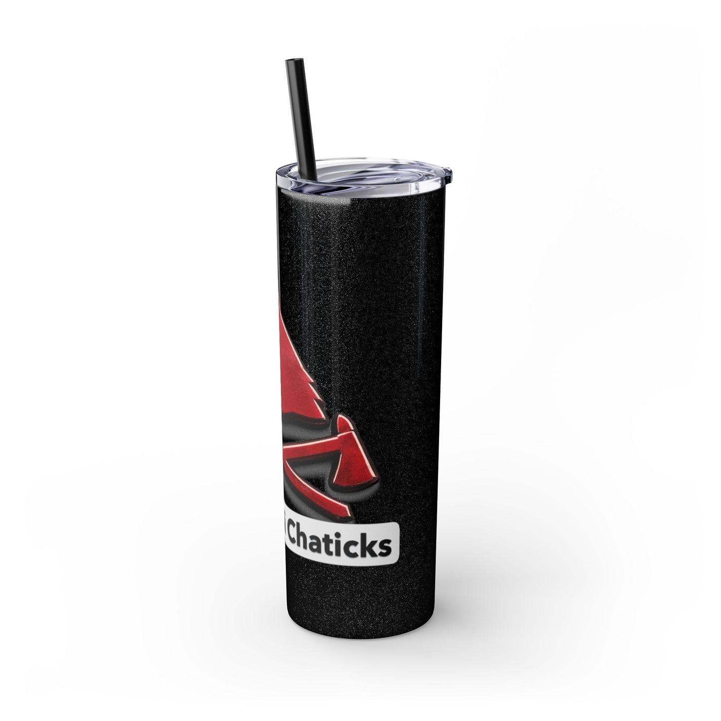 Pawnee Skinny Tumbler — Red Wolf Logo 20oz Insulated Tumbler with Straw