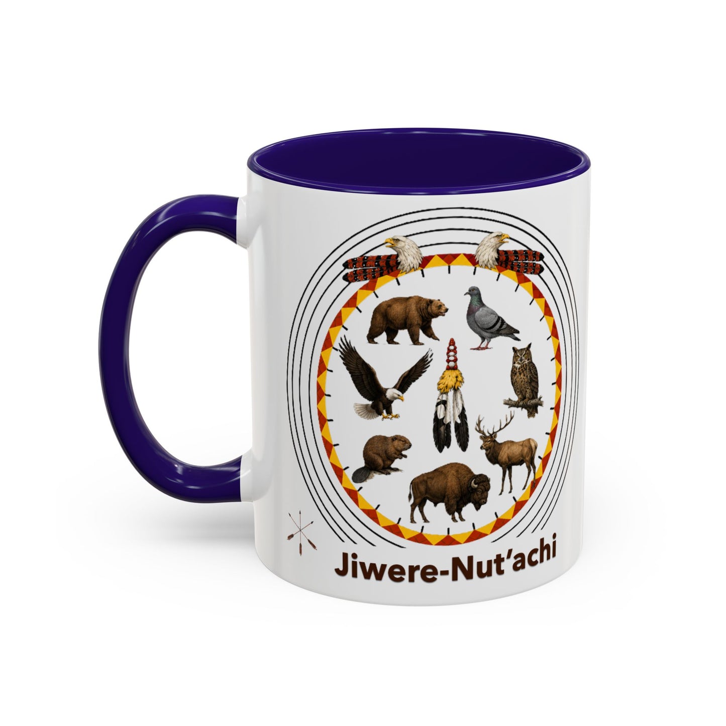 Otoe Missouria Native Animal Circle Mug – 'Jiwere-Nut'achi' Illustrated Coffee Cup (11oz/15oz)