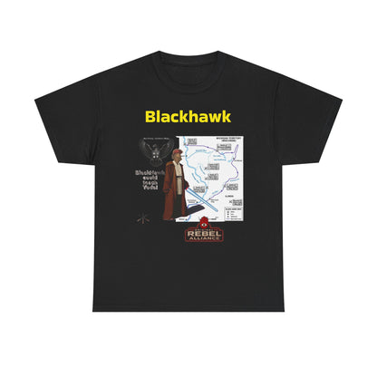 Blackhawk Rebel Trail Vintage Map Graphic T-Shirt
