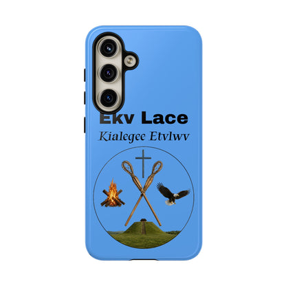 Kialegee Protective Phone Case — Custom 'Ekv Lace' Cross & Campfire Design