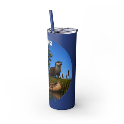 Ottawa Adawe Canoe Skinny Tumbler — 20oz Insulated Travel Cup with Straw