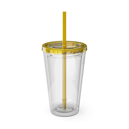 Chitto Harjo 16oz Portrait Tumbler with Straw — Historical Figure Illustration