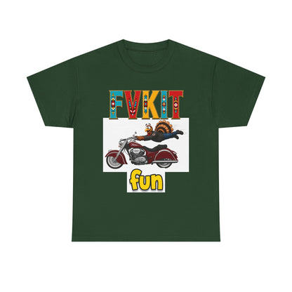 Turkey Motorcycle  Graphic Tee — Retro Rider Humor T-Shirt