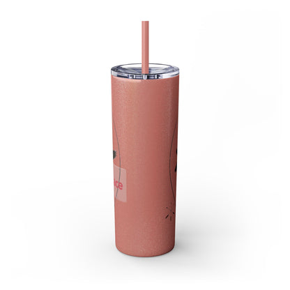 Kialegee 20oz Skinny Tumbler — Faith & Outdoor Lacrosse Design with Cross, Sticks, Campfire