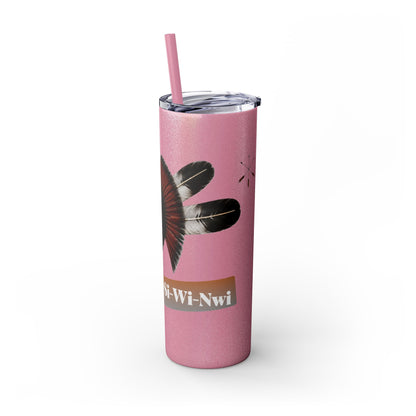 Shawnee Absentee Skinny Tumbler with Straw, 20oz