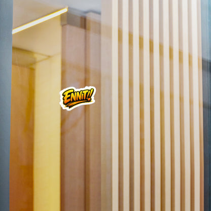 Ennnt!! Yellow Graffiti Kiss-Cut Vinyl Decal