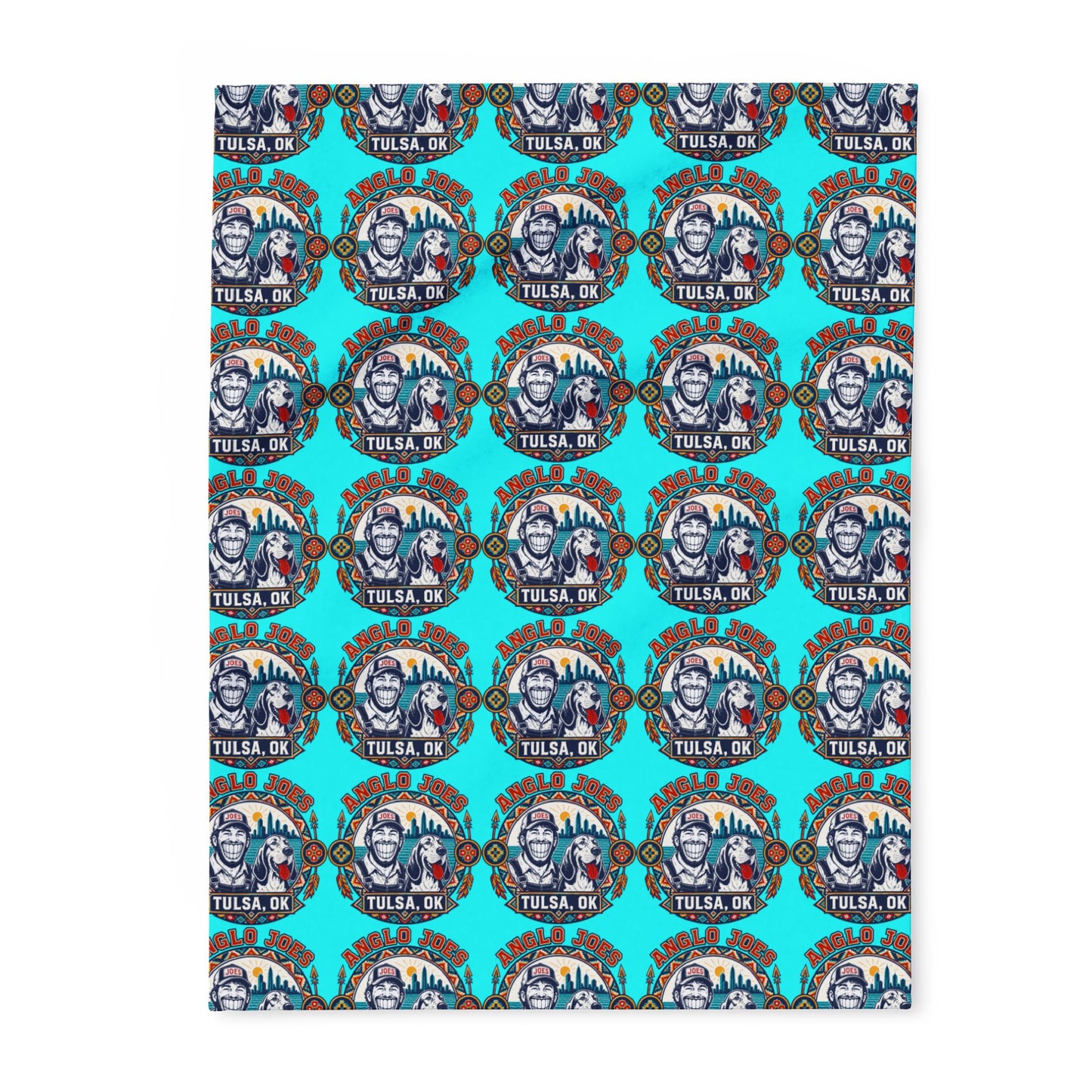 Anglo Joes Arctic Fleece Blanket — Tulsa, OK Polar Seal Pattern Throw