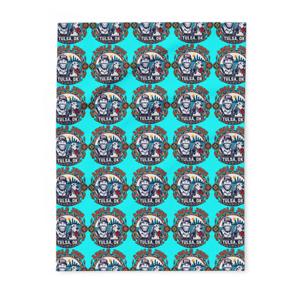 Anglo Joes Arctic Fleece Blanket — Tulsa, OK Polar Seal Pattern Throw