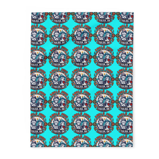 Anglo Joes Arctic Fleece Blanket — Tulsa, OK Polar Seal Pattern Throw