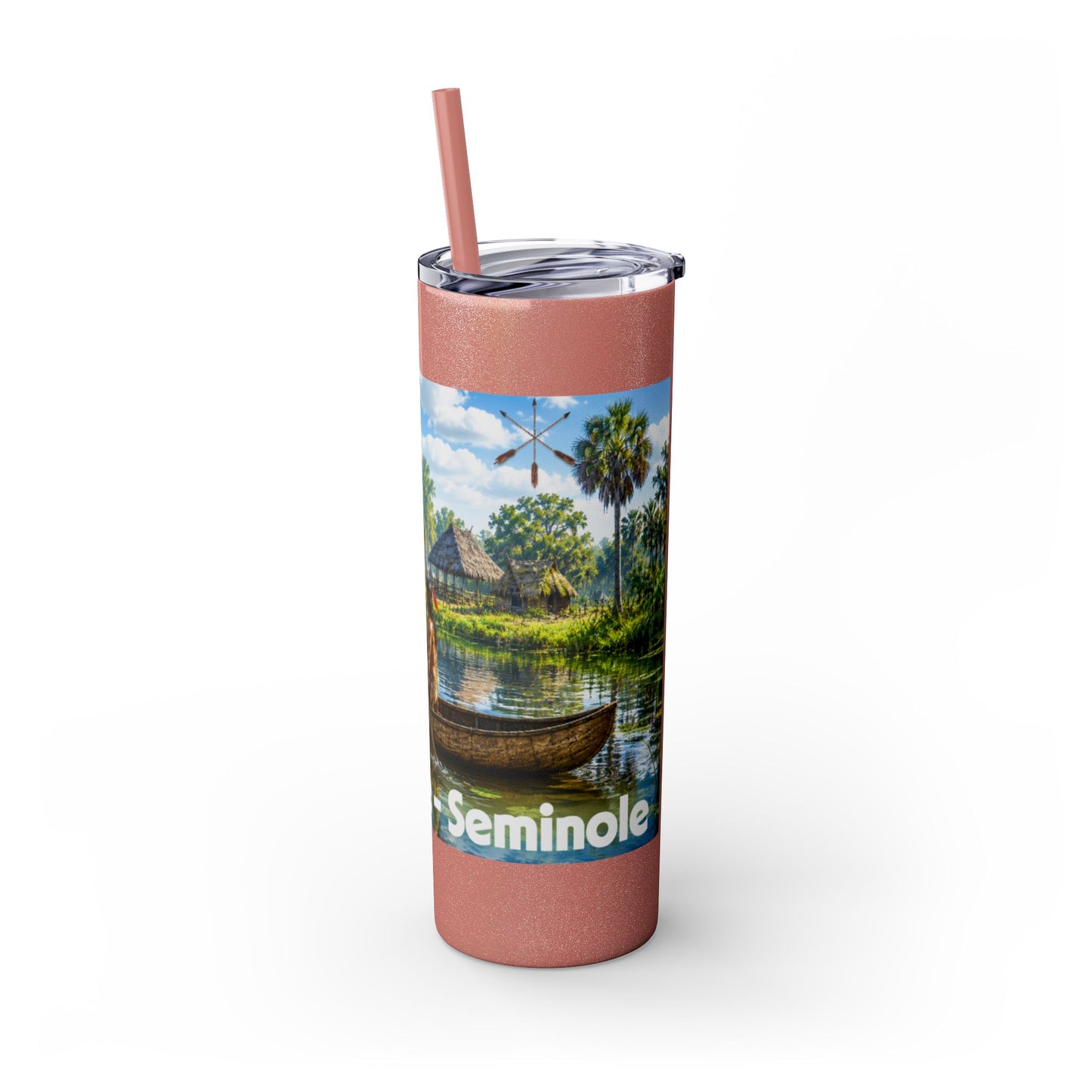 Seminole Skinny Tumbler with Straw, 20oz