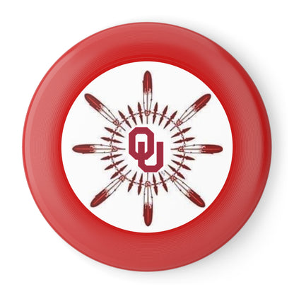 Native OU Logo Frisbee — Red Wham-O Disc for Oklahoma Sooners Fans