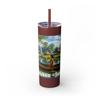 Seminole Skinny Tumbler with Straw, 20oz