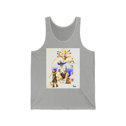 Inupiat/Yupik Wildlife Art Tank Top — Vintage Woodland Animal & Arrow Graphic