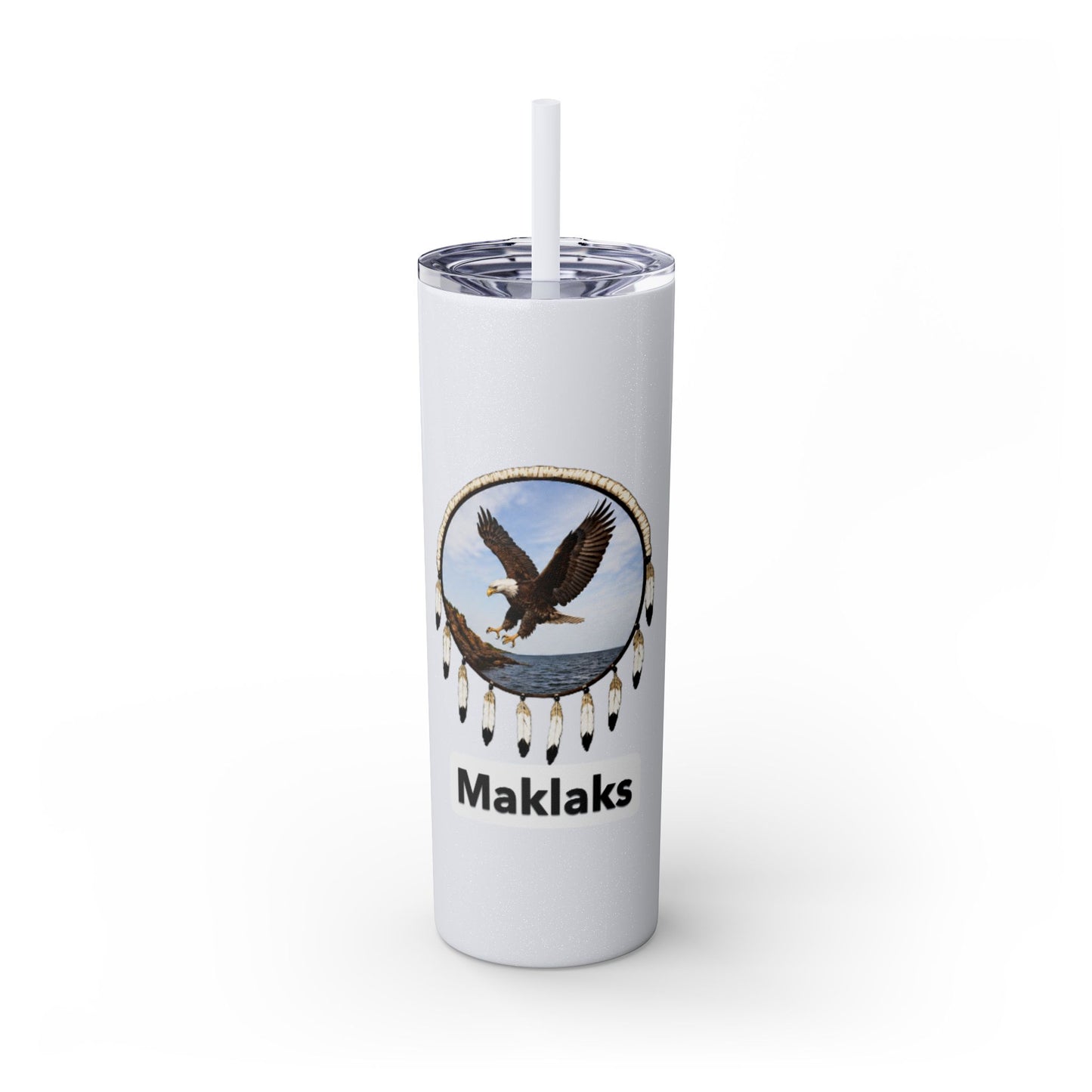 Modoc Eagle Skinny Tumbler – 20oz Straw Travel Cup (Maklaks)