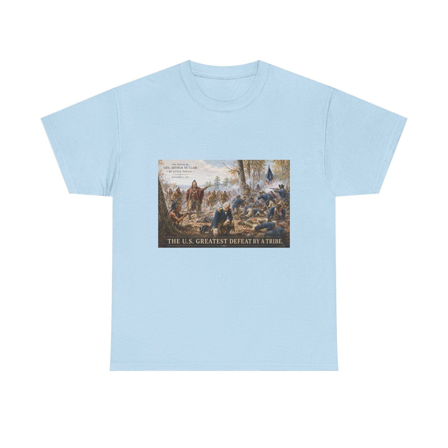 Chief Little Turtle Historical Battle Tee — "The U.S. Greatest Defeat by a Tribe" Cotton T-Shirt