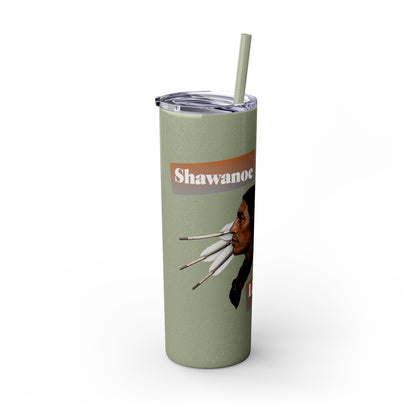 Shawnee Absentee Skinny Tumbler with Straw, 20oz