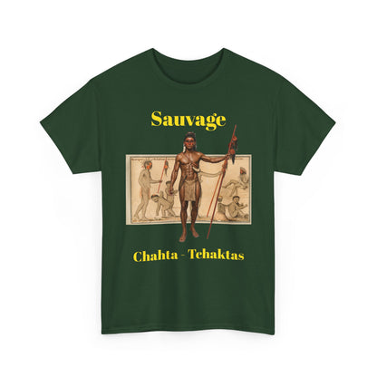 Savage Chahta Tchaklas Graphic Tee – Native American Heritage Art T-Shirt