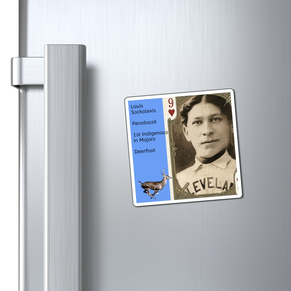 Louis Sockalexis Baseball Magnet – Penobscot Baseball History (Deerfoot, 1st Indigenous in Majors)