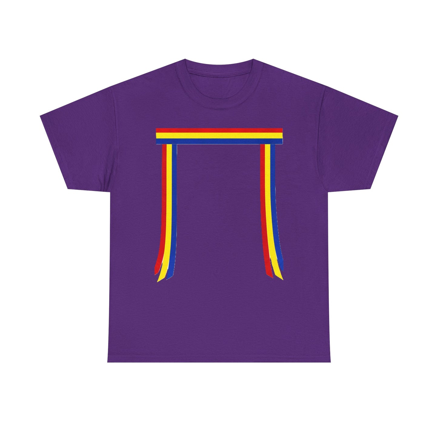 Ribbon & Arrows T‑Shirt — Minimal Tribal Ribbon Front with Crossed Arrows Back