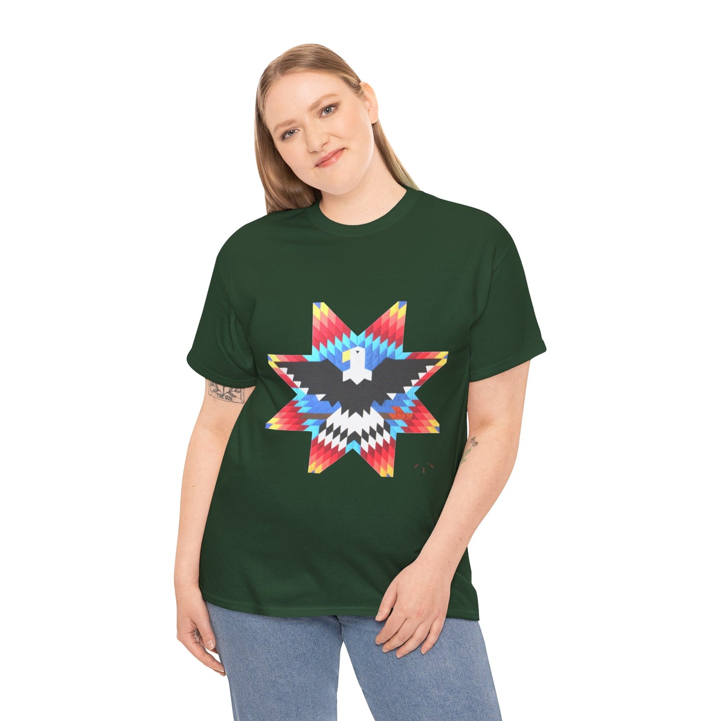 Native Star Eagle Graphic Tee with Arrow Backprint