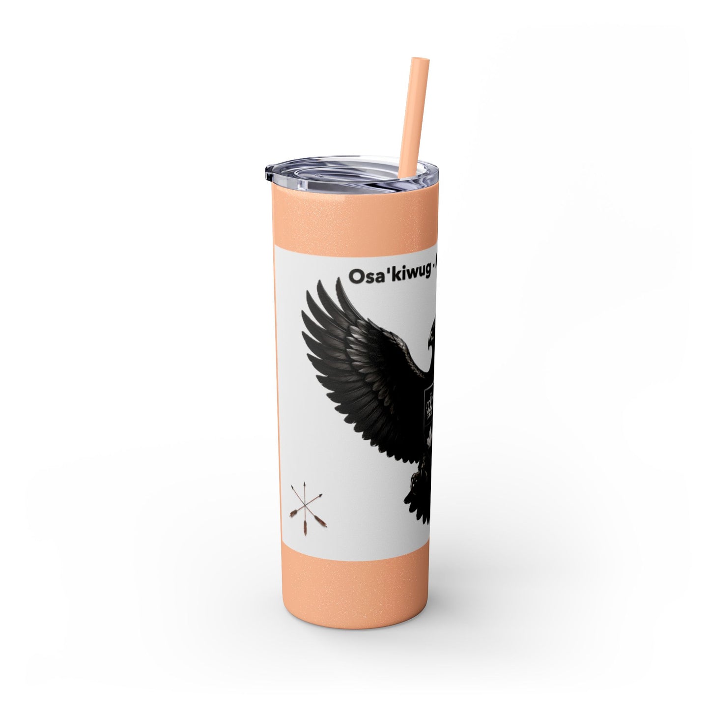 Sac Fox Skinny Tumbler with Straw, 20oz