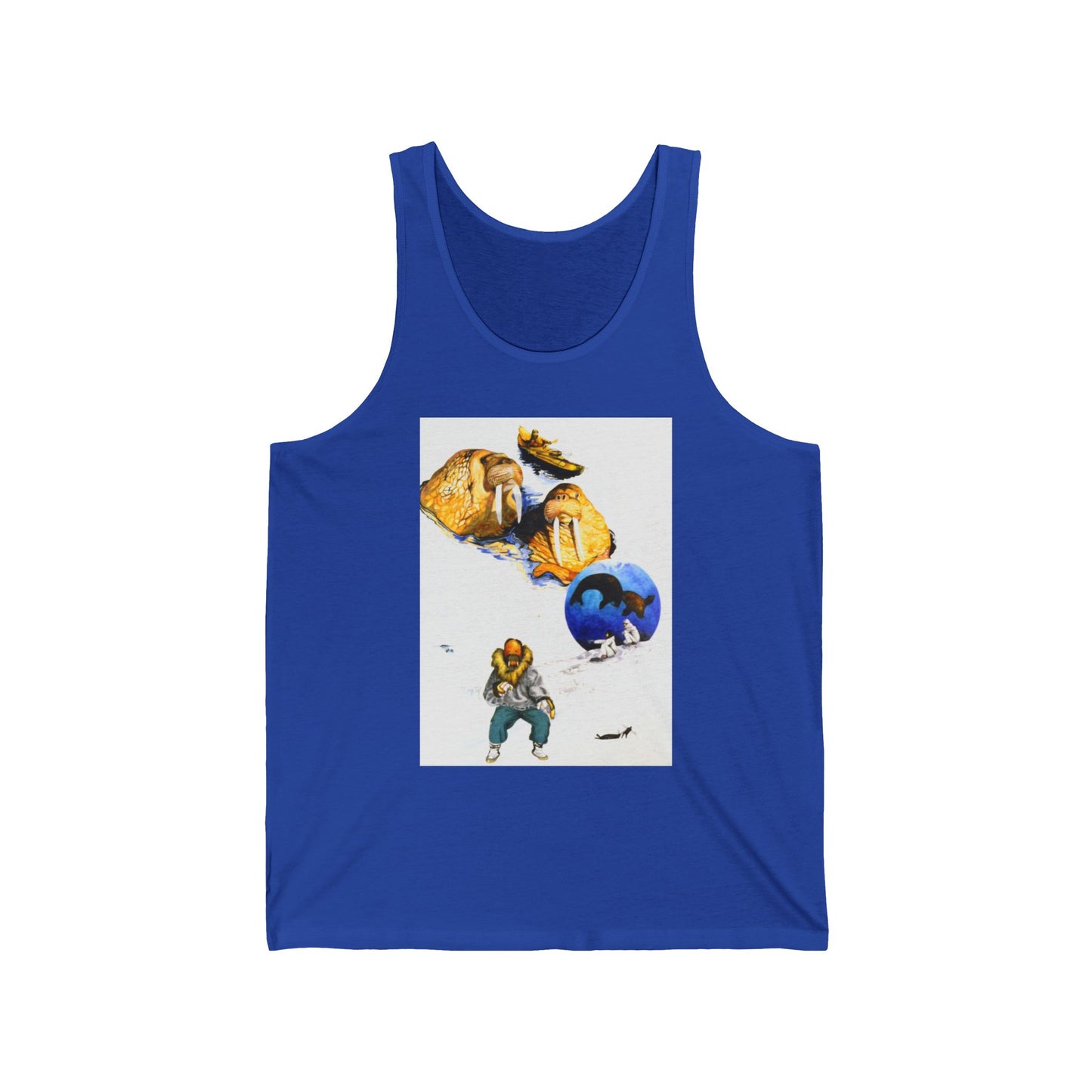 Walrus Tank Top — Explorer Illustration & Crossed Arrows Graphic
