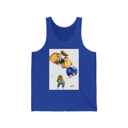 Walrus Tank Top — Explorer Illustration & Crossed Arrows Graphic
