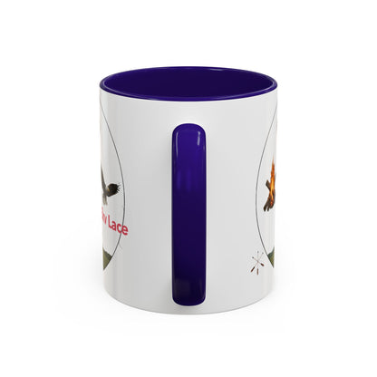 Kialegee Adventure Mug — 'Ekv Lace' Cross, Eagle & Campfire Ceramic Coffee Cup (11oz/15oz)