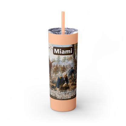 Miami Tribe Historical Skinny Tumbler 20oz — Native American Heritage Travel Cup