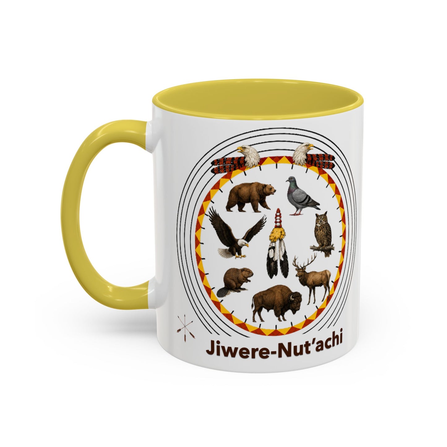 Otoe Missouria Native Animal Circle Mug – 'Jiwere-Nut'achi' Illustrated Coffee Cup (11oz/15oz)