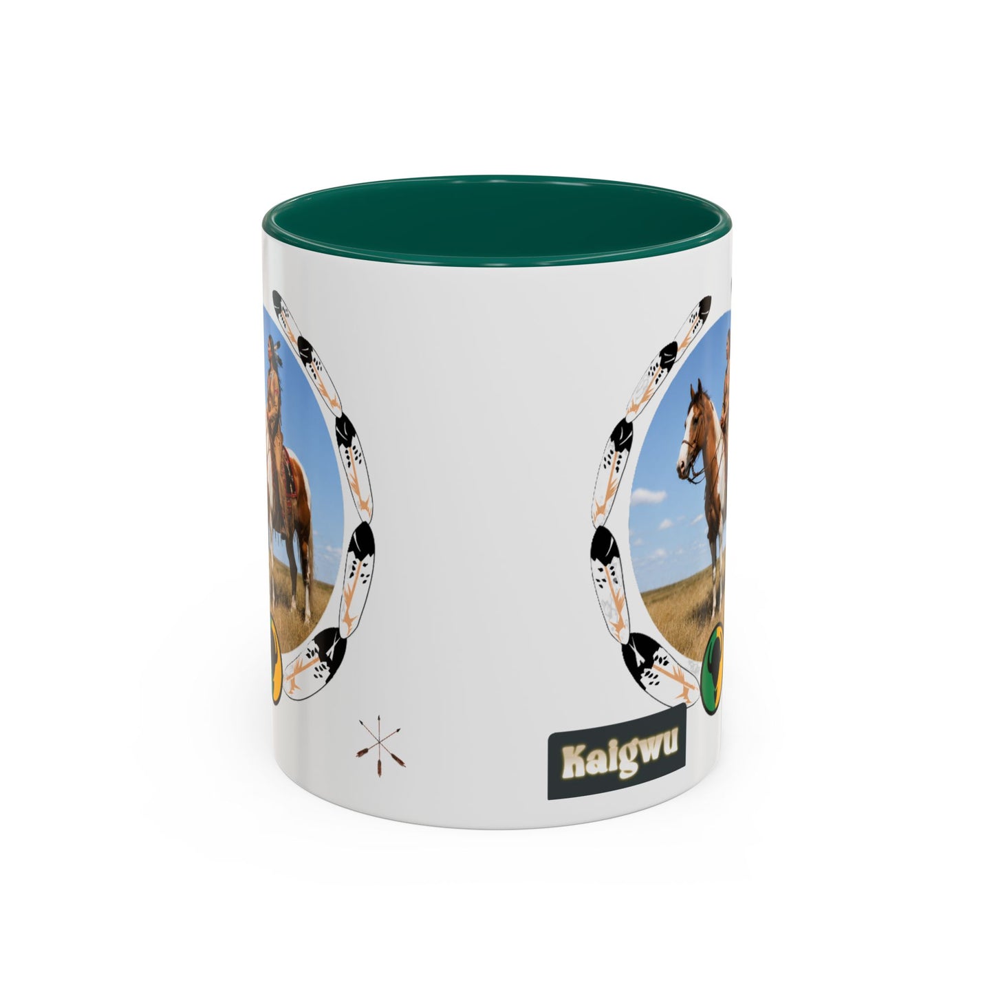 Kiowa Native Horse Photo Mug — Western Indigenous Pride Coffee Cup (11oz/15oz)