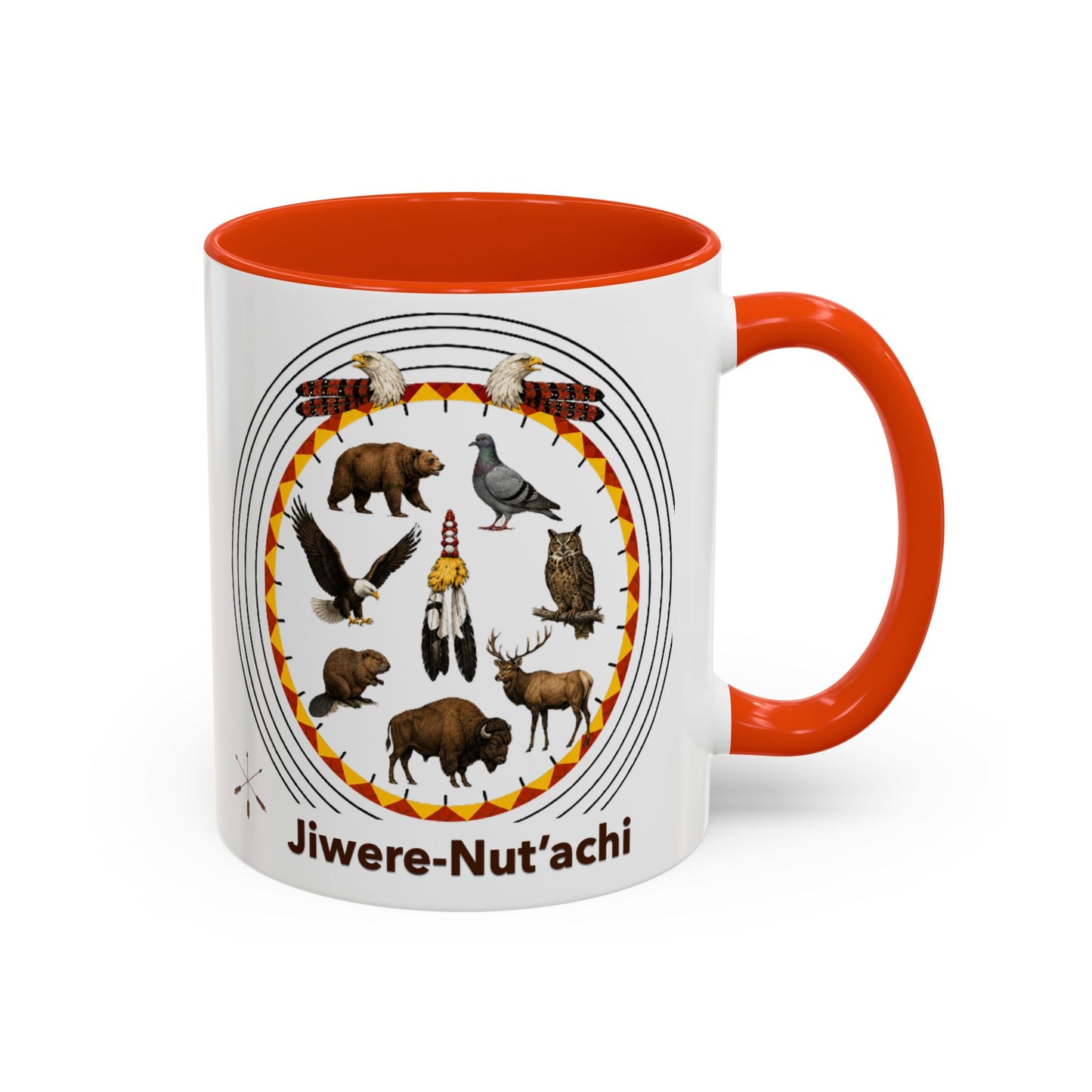 Otoe Missouria Native Animal Circle Mug – 'Jiwere-Nut'achi' Illustrated Coffee Cup (11oz/15oz)