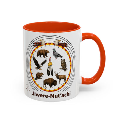 Otoe Missouria Native Animal Circle Mug – 'Jiwere-Nut'achi' Illustrated Coffee Cup (11oz/15oz)