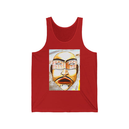 Tribal Mask & Crossed Arrows Graphic Tank Top