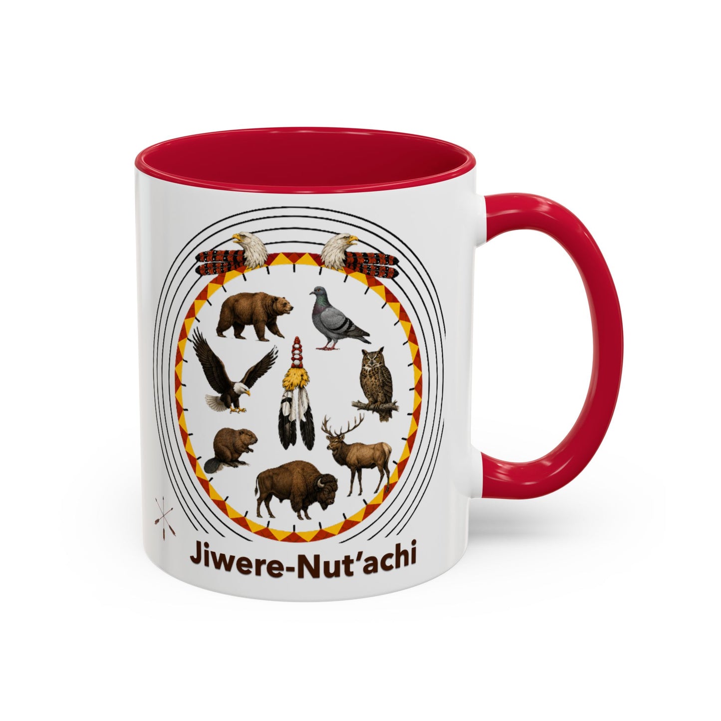 Otoe Missouria Native Animal Circle Mug – 'Jiwere-Nut'achi' Illustrated Coffee Cup (11oz/15oz)