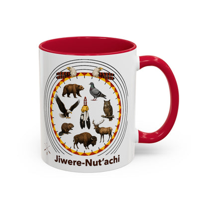 Otoe Missouria Native Animal Circle Mug – 'Jiwere-Nut'achi' Illustrated Coffee Cup (11oz/15oz)
