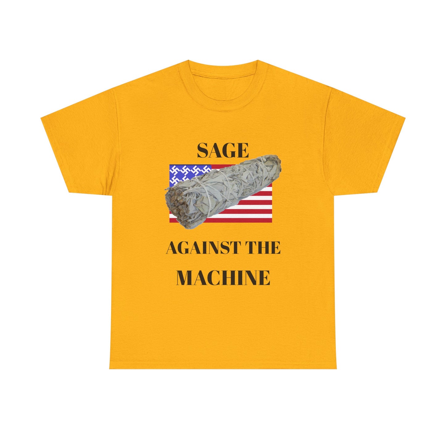 Sage Against the Machine T-Shirt — American Flag Smudge Stick Tee