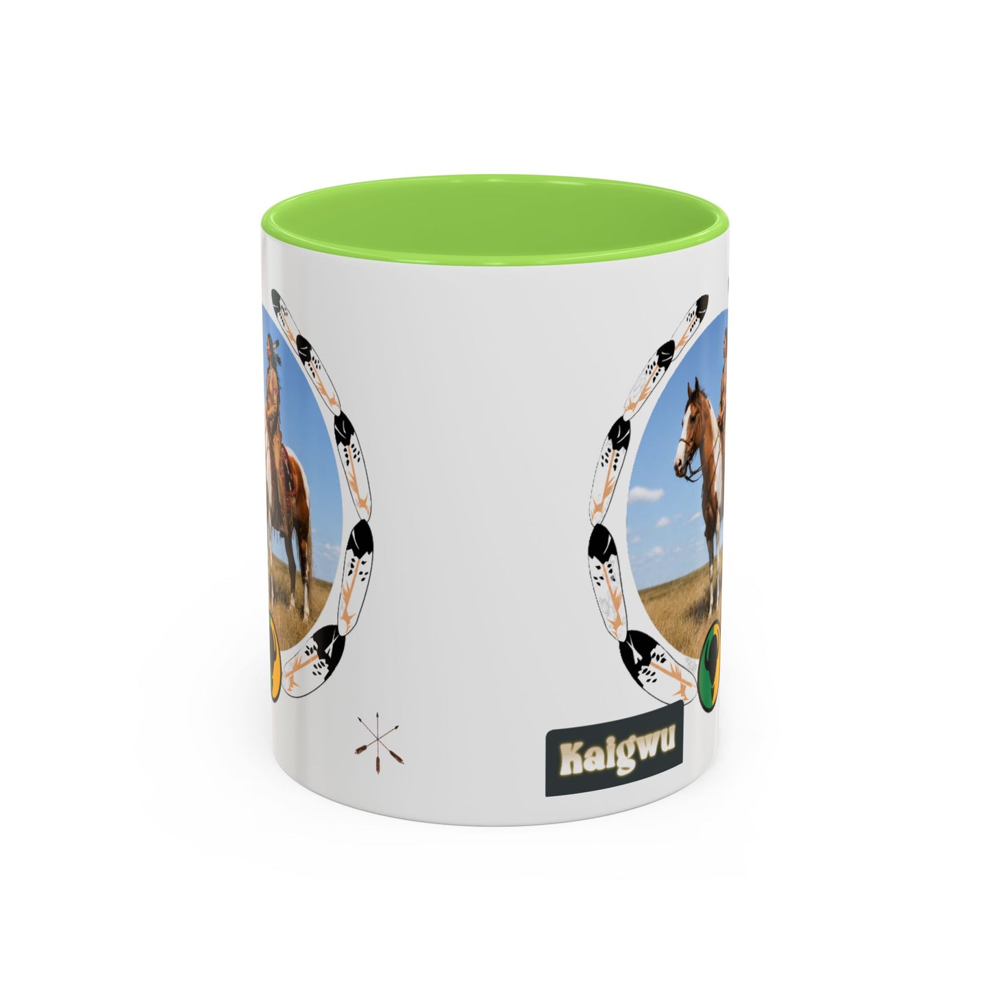 Kiowa Native Horse Photo Mug — Western Indigenous Pride Coffee Cup (11oz/15oz)
