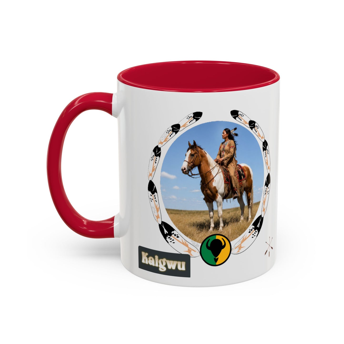 Kiowa Native Horse Photo Mug — Western Indigenous Pride Coffee Cup (11oz/15oz)