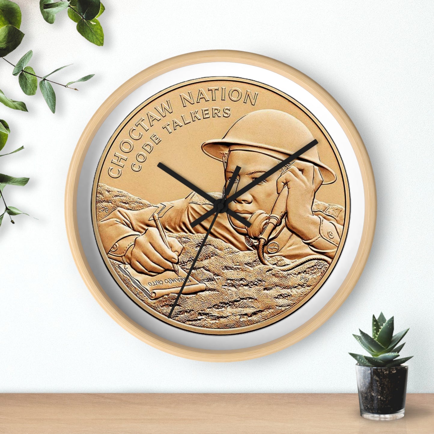Wall Clock — Choctaw Nation 'Code Talkers' Commemorative Clock