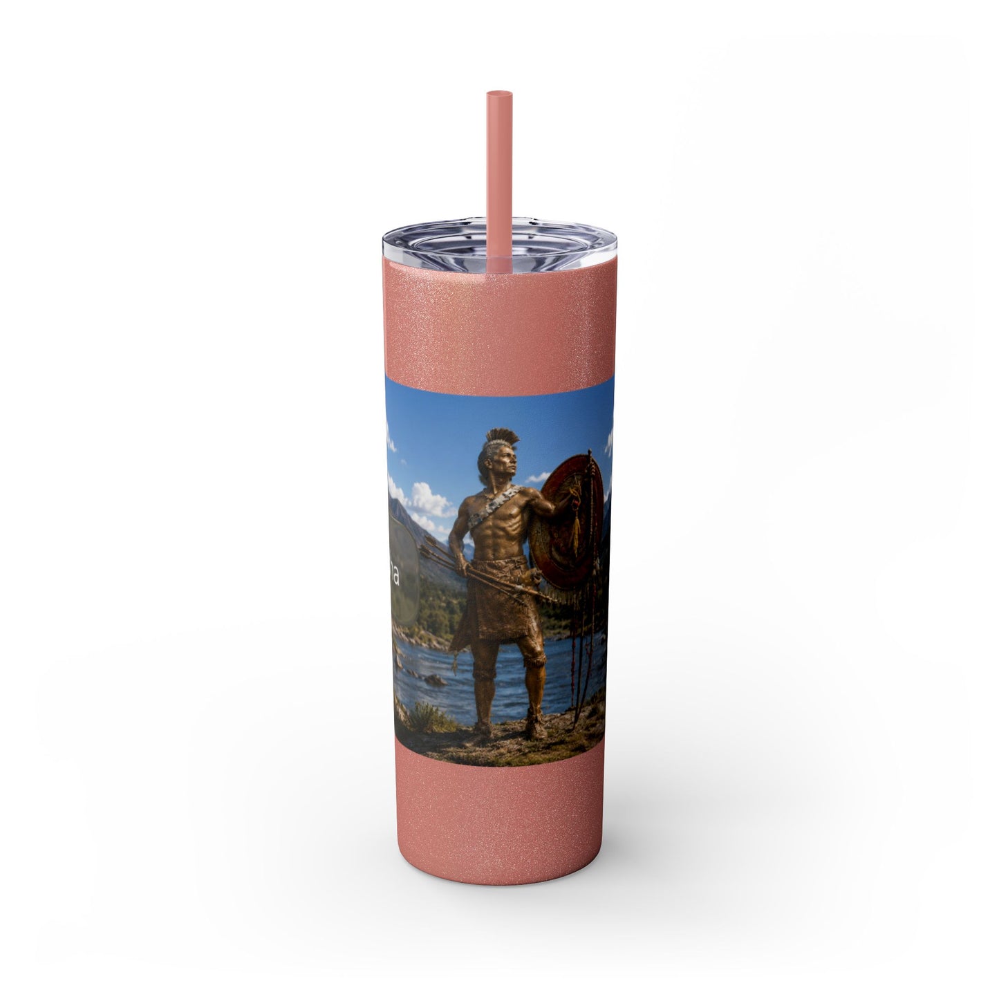 Chickasaw Skinny Tumbler with Straw, 20oz