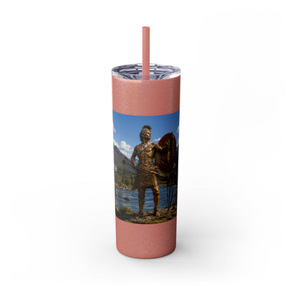 Chickasaw Skinny Tumbler with Straw, 20oz