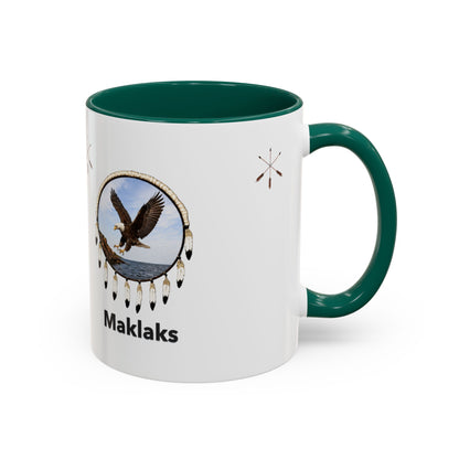 Modoc Eagle Ceramic Mug (11oz/15oz) – 'Maklaks' Native-Inspired Coffee Cup