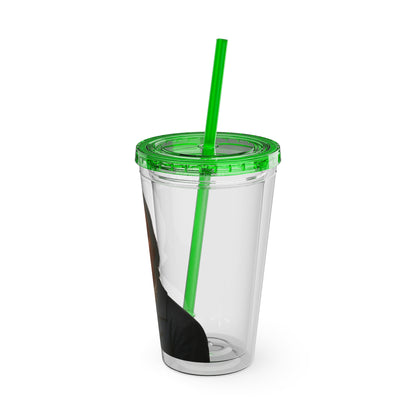 Chitto Harjo 16oz Portrait Tumbler with Straw — Historical Figure Illustration
