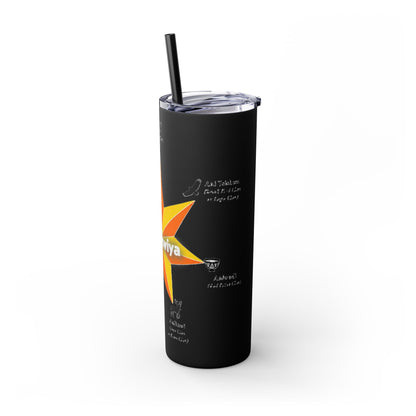 Cherokee 20oz Skinny Tumbler - Aniyunwiya Star Design with Straw
