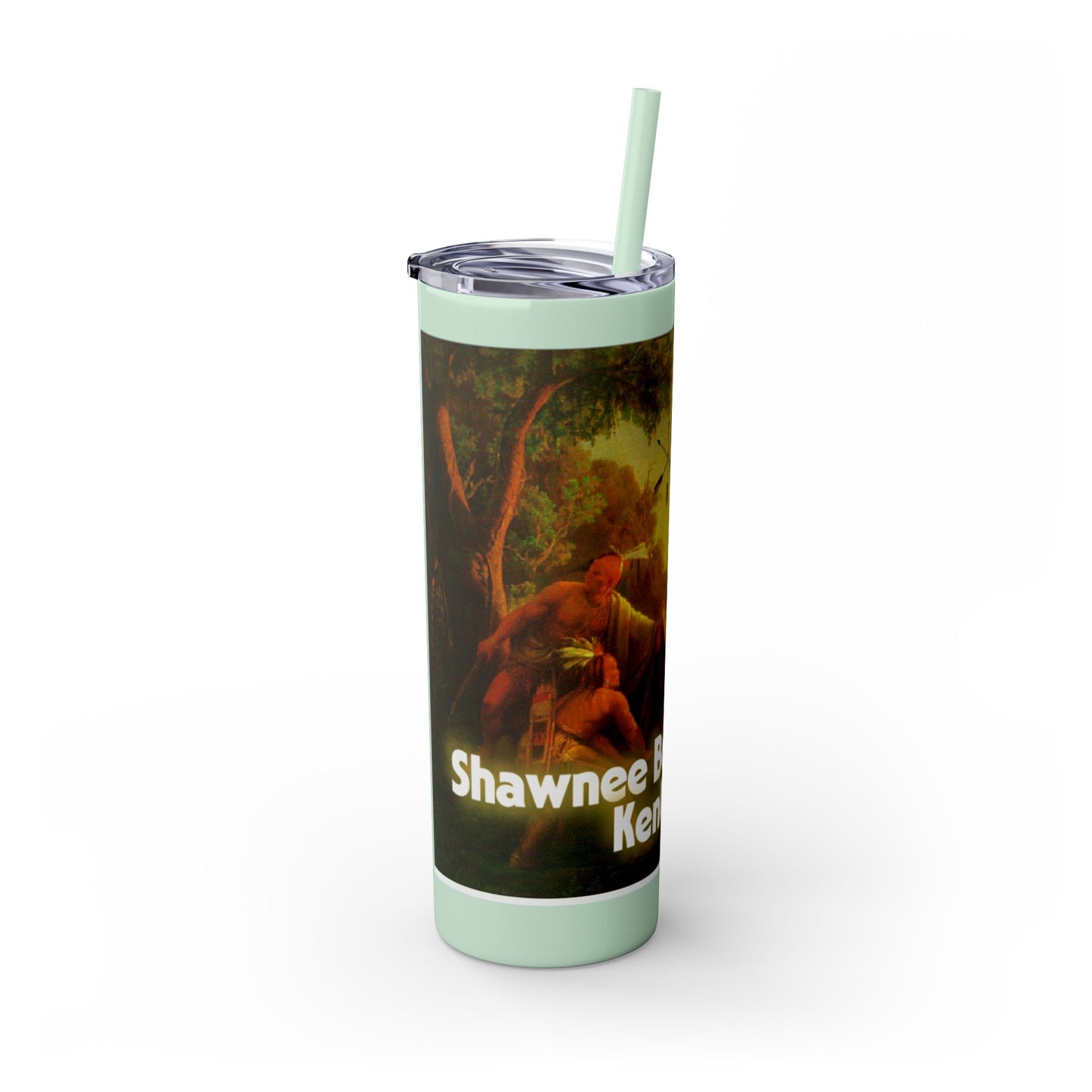 Shawnee Absentee Skinny Tumbler with Straw, 20oz