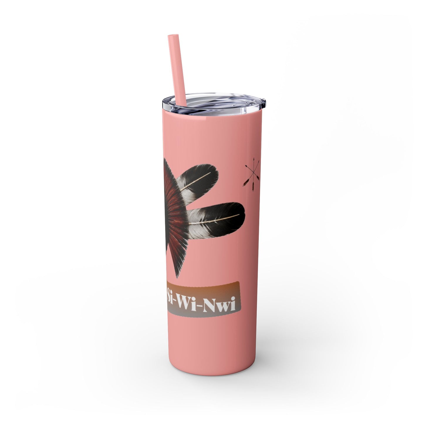 Shawnee Absentee Skinny Tumbler with Straw, 20oz