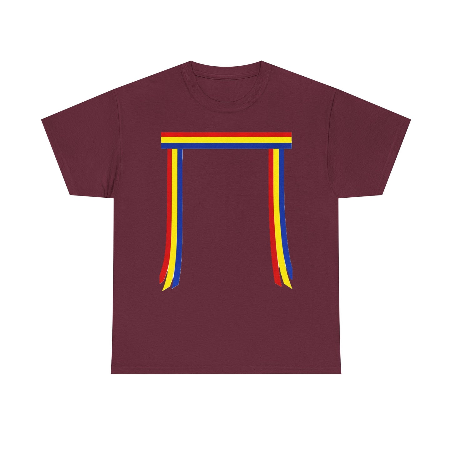 Ribbon & Arrows T‑Shirt — Minimal Tribal Ribbon Front with Crossed Arrows Back